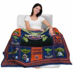 custom new york mets baby yoda blue blanket latest model