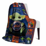 custom new york mets baby yoda blue blanket top rated