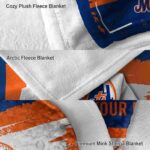 custom new york mets paint strokes blue white blanket premium grade