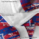 custom new york rangers floral stripes blue white blanket premium grade