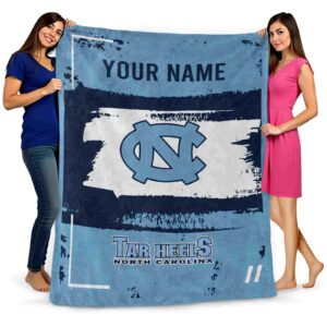 custom north carolina tar heels paint strokes light blue white blanket fashion forward
