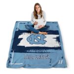 custom north carolina tar heels paint strokes light blue white blanket best selling