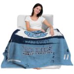 custom north carolina tar heels paint strokes light blue white blanket best selling