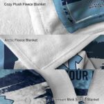 custom north carolina tar heels paint strokes light blue white blanket best selling