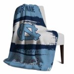custom north carolina tar heels paint strokes light blue white blanket best selling