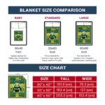custom north dakota state bison baby yoda green blanket best selling