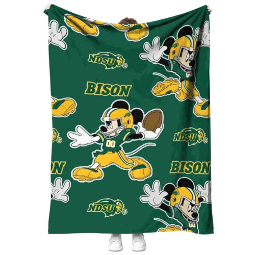 custom north dakota state bison mickey green blanket best selling