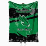 custom north texas mean green grunge streaks green blanket best selling