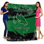 custom north texas mean green grunge streaks green blanket best selling