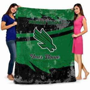 custom north texas mean green grunge streaks green blanket fashion forward