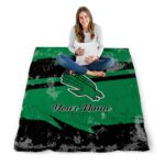 custom north texas mean green grunge streaks green blanket best selling