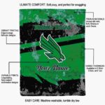 custom north texas mean green grunge streaks green blanket best selling
