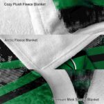 custom north texas mean green grunge streaks green blanket best selling