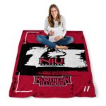 custom northern illinois huskies paint strokes red white blanket high quality