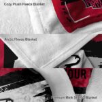 custom northern illinois huskies paint strokes red white blanket premium grade