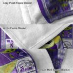 custom northwestern wildcats baby yoda purple blanket premium grade
