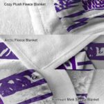 custom northwestern wildcats floral stripes purple white blanket best selling