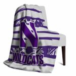 custom northwestern wildcats floral stripes purple white blanket best selling