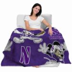custom northwestern wildcats mickey purple blanket best selling