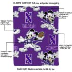 custom northwestern wildcats mickey purple blanket best selling
