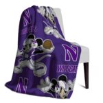 custom northwestern wildcats mickey purple blanket best selling