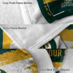 custom oakland athletics paint strokes green white blanket best selling