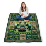 custom ohio bobcats baby yoda green blanket best selling