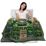 custom ohio bobcats baby yoda green blanket best selling