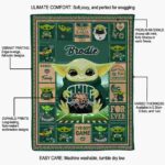 custom ohio bobcats baby yoda green blanket best selling