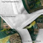custom ohio bobcats baby yoda green blanket best selling