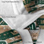 custom ohio bobcats floral stripes green white blanket premium grade