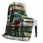 custom ohio bobcats floral stripes green white blanket top rated