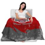 custom ohio state buckeyes grunge streaks scarlet blanket latest model