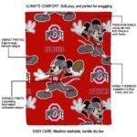 custom ohio state buckeyes mickey scarlet blanket best selling