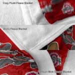 custom ohio state buckeyes mickey scarlet blanket best selling