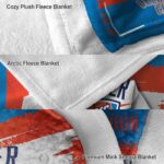 custom oklahoma city thunder paint strokes blue white blanket best selling