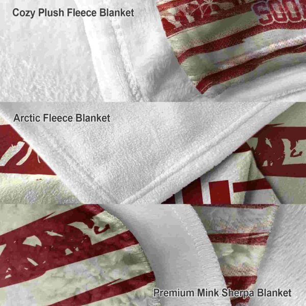 custom oklahoma sooners floral stripes crimson white blanket premium grade