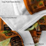 custom oklahoma state cowboys baby yoda orange blanket best selling