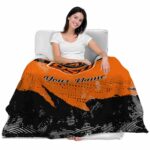 custom oklahoma state cowboys grunge streaks orange blanket best selling