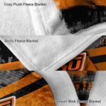 custom oklahoma state cowboys grunge streaks orange blanket best selling