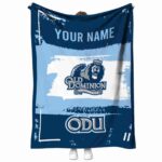 custom old dominion monarchs paint strokes blue white blanket best selling