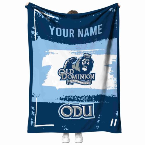 custom old dominion monarchs paint strokes blue white blanket best selling