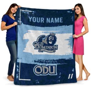 custom old dominion monarchs paint strokes blue white blanket fashion forward