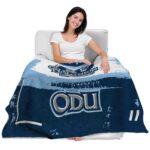 custom old dominion monarchs paint strokes blue white blanket best selling