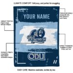 custom old dominion monarchs paint strokes blue white blanket best selling
