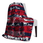 custom ole miss rebels floral stripes red white blanket best selling