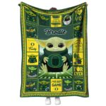 custom oregon ducks baby yoda green blanket best selling