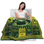 custom oregon ducks baby yoda green blanket best selling