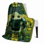 custom oregon ducks baby yoda green blanket best selling