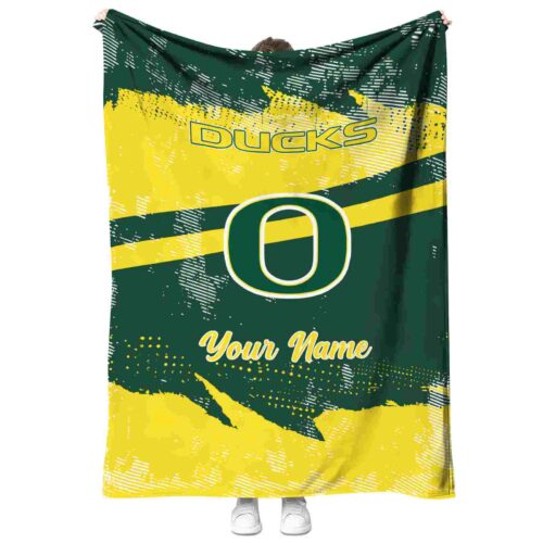 custom oregon ducks grunge streaks green blanket best selling